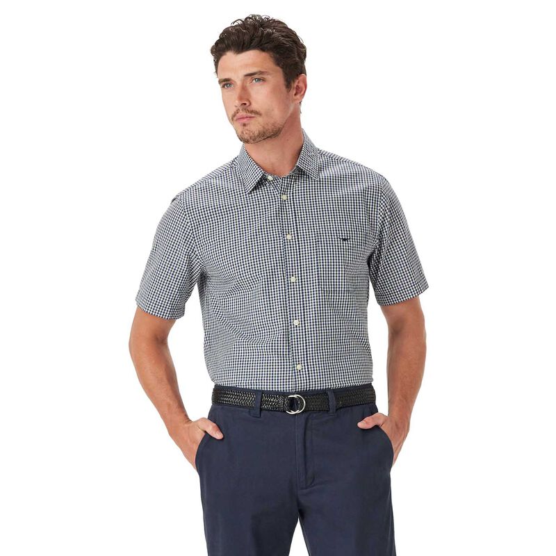 R.M. Williams Classic Poplin Check Ss Shirt image number 0